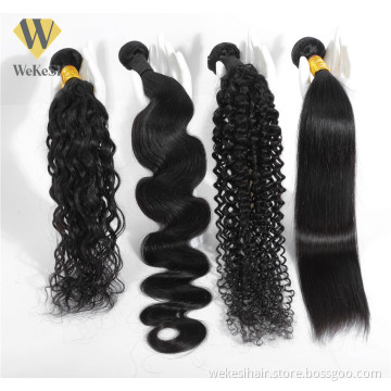 Raw Brazilian Human Hair Extensions Virgin Remy Cuticle Aligned Wholesale Kinky Curly Human Hair Weaving Bundle With Kinky Curls
